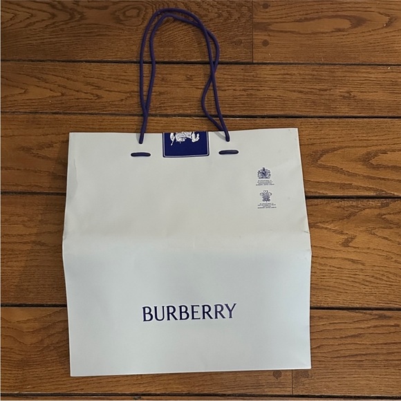 Burberry Handbags - Burberry White and Blue Tote Bag